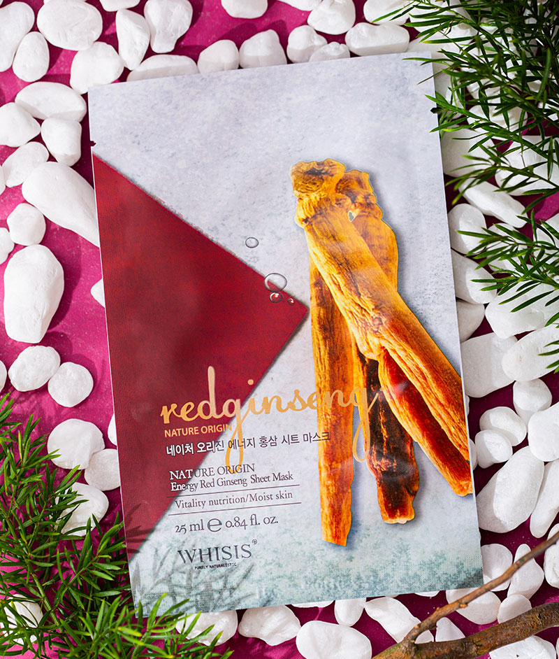 mat-na-sua-chua-whisis-3 Mặt Nạ Giấy Hàn Quốc WHISIS Nature Origin Energy Red Ginseng Sheet Mask Chiết Xuất Hồng Sâm 25ml