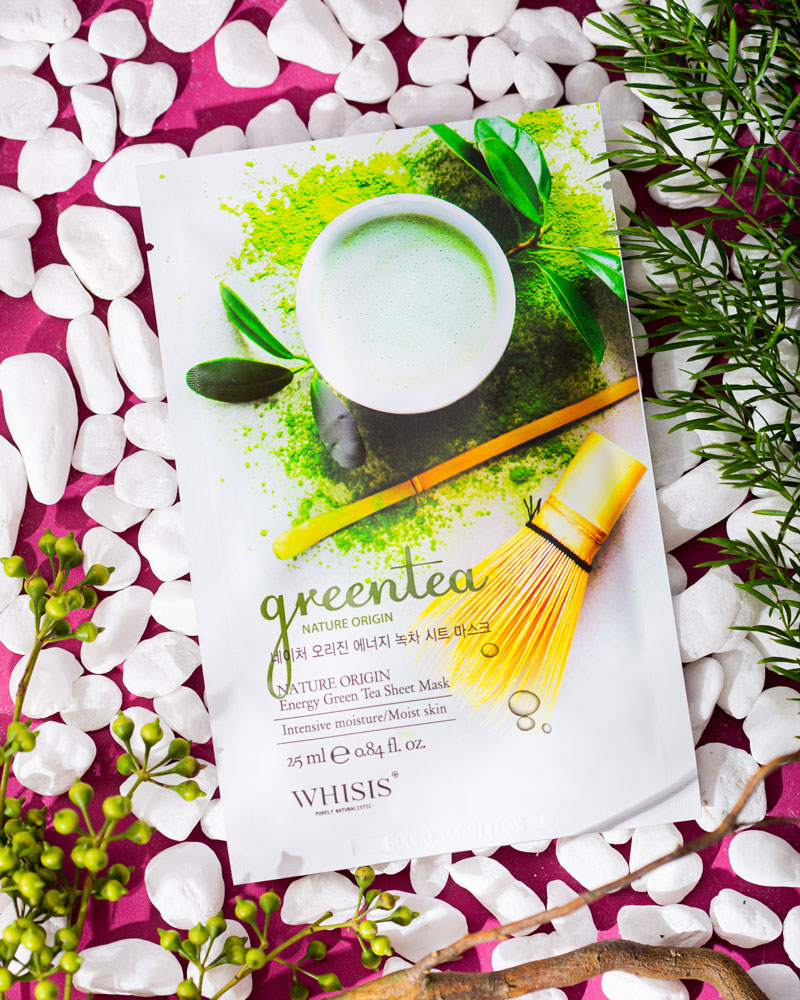 mat-na-tra-xanh-whisis-6 Mặt Nạ Giấy Hàn Quốc Trị Mụn Trà Xanh WHISIS Nature Origin Energy Green Tea Sheet Mask 25ml