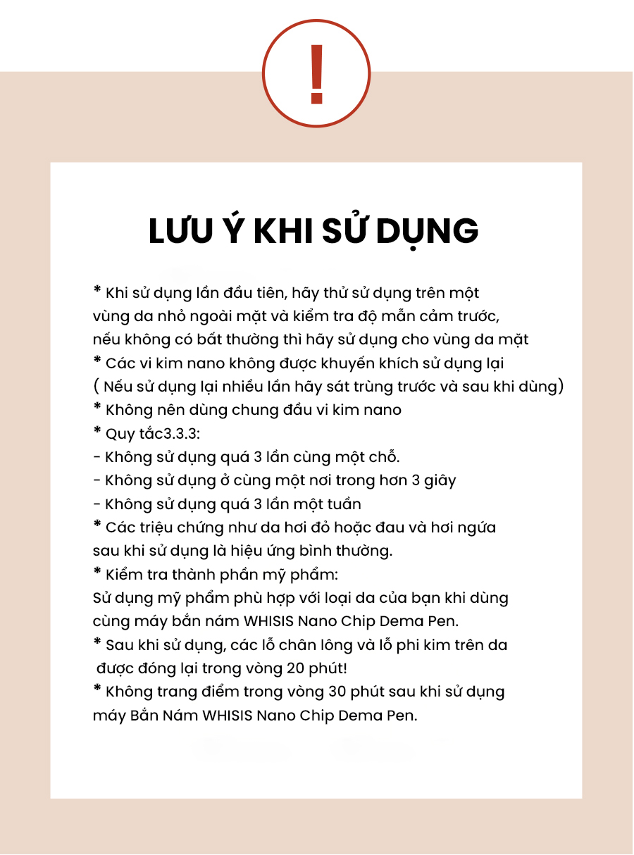 Máy Đẩy Tinh Chất Hàn Quốc WHISIS Nano Chip Derma Pen Mờ Nám, Giảm Nếp Nhăn