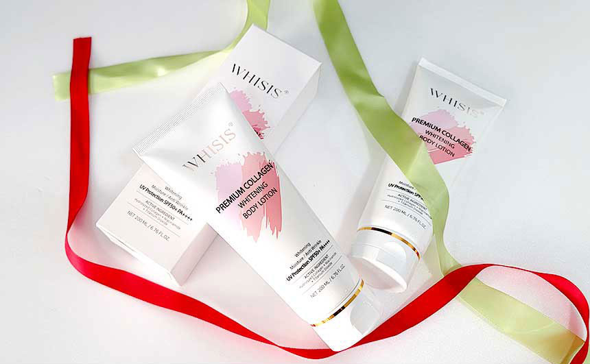 Kem Dưỡng Thể Trắng Da Chống Nắng WHISIS Premium Collagen Whitening Body Lotion 200ml