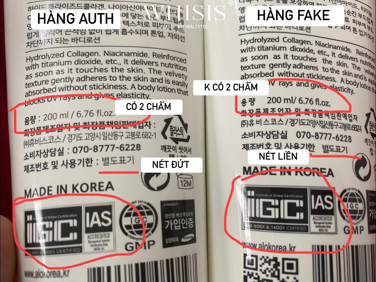 Cảnh báo hàng FAKE !!! Đâu là kem dưỡng thể body Whisis chính hãng?